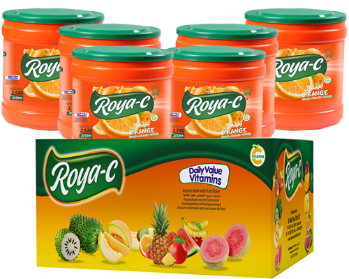 roya-c powder juice in 2.5 kg plastic jars